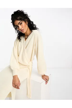 Y.A.S Cardigan a portafoglio color crema in coordinato