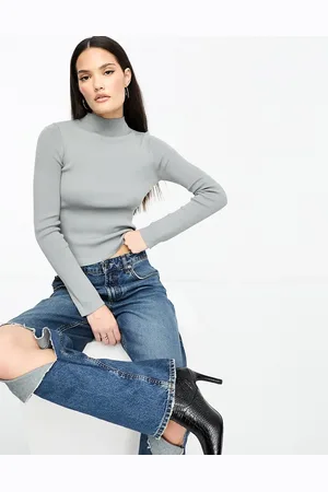 ASOS Maglione a coste con collo alto