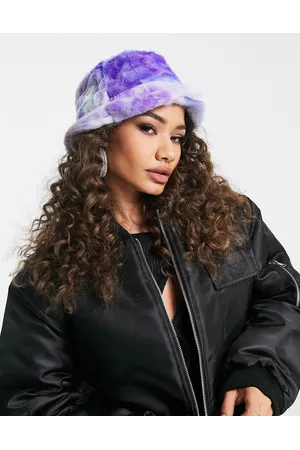 Jayley Cappello da pescatore in pelliccia sintetica tie-dye