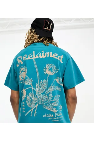 Reclaimed Maglietta oversize -azzurro con bouquet di piante