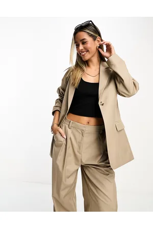 NA-KD Blazer comodo beige in coordinato