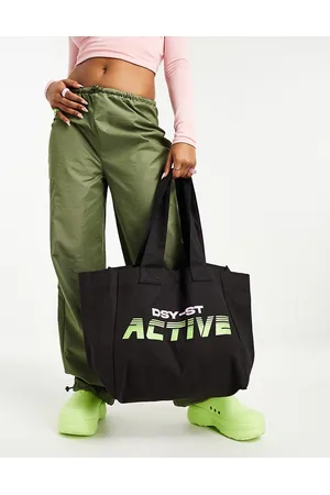Daisy Street Active - Borsa shopping nera con dettagli fluo