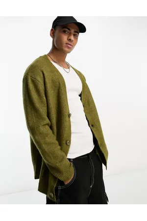 Pull&Bear Cardigan lavorato kaki