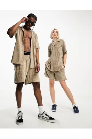 Dickies Oak Grove - Resort Pack - Camicia in spugna color sabbia con rever - In esclusiva per ASOS