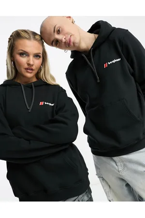 Berghaus Heritage - Felpa con cappuccio unisex nera con logo piccolo