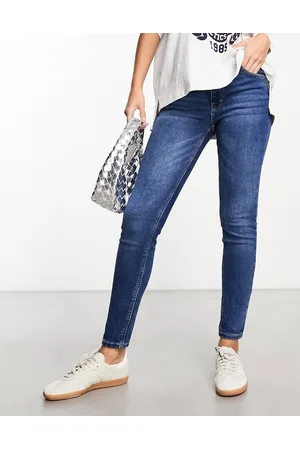Pull&Bear Jeans skinny a vita media scuro