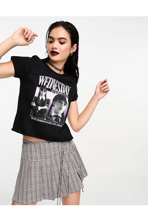 ASOS Mercoledì Addams - T-shirt baby nera con grafica su licenza