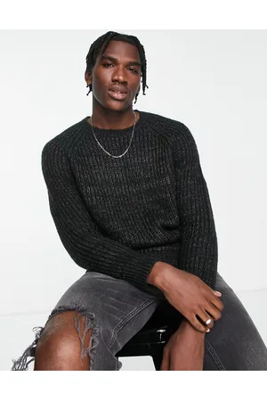 French Connection Maglione a trecce spesse e antracite
