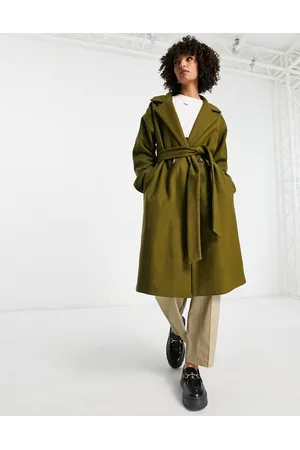 Bolongaro Cappotto classico avvolgente color kaki