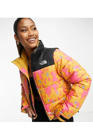 The North Face Saikuru - Piumino corto con stampa floreale gialla - In esclusiva per ASOS