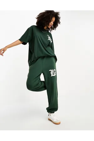 ASOS Joggers slavato con fondo elasticizzato e grafica "LA" in coordinato