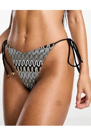 South Beach Slip bikini ricamati con allacciatura laterale
