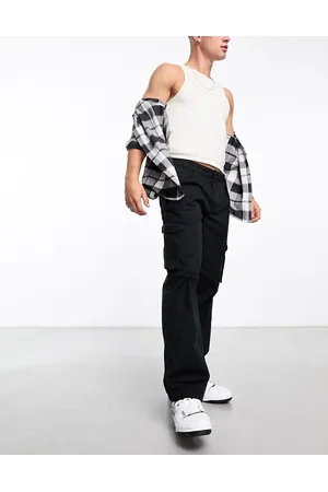 SELECTED Pantaloni cargo ampi neri