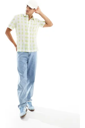 River Island Camicia verde a quadretti