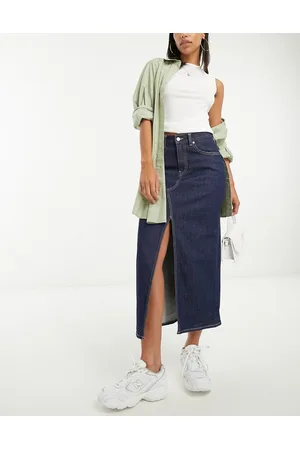 & OTHER STORIES Gonna lunga in denim rinse wash con spacco
