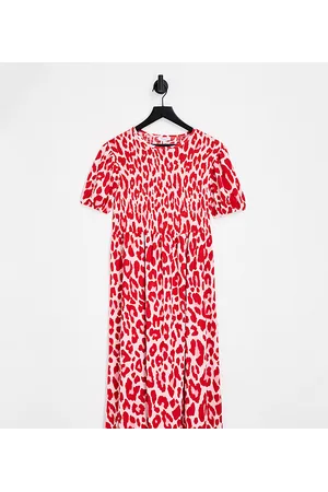 Simply Be Vestito midi animalier lavorato a nido d