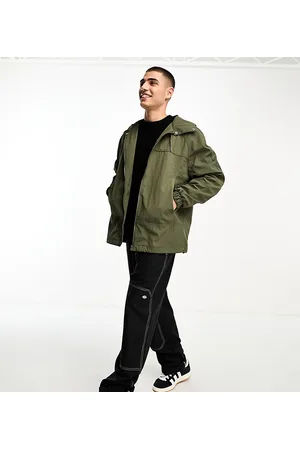 COLLUSION Anorak in nylon kaki con zip