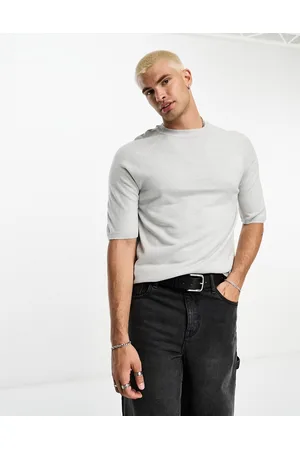 Brave Soul T-shirt a maniche corte in maglia grigio mélange chiaro