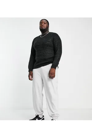 French Connection Plus - Maglione a trecce spesse e antracite