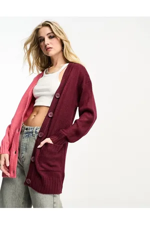 VIOLET ROMANCE Cardigan oversize color block