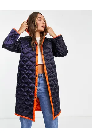 Gianni Feraud Laura - Cappotto imbottito blu con finiture a contrasto
