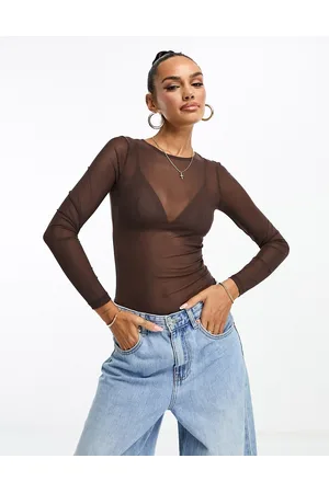 ASOS Body in rete color cioccolato