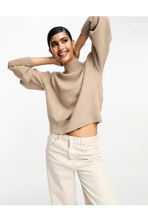 & OTHER STORIES Maglione con collo a lupetto beige