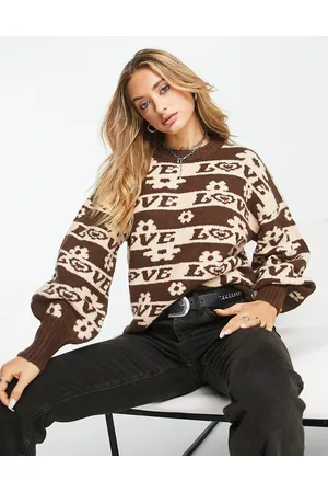 VIOLET ROMANCE Maglione con stampa "Love"