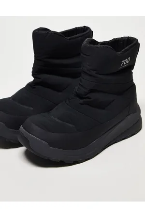 The North Face Nuptse II - Stivali isolanti neri con suola a carrarmato