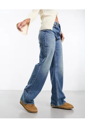 Stradivarius Jeans dad fit a fondo ampio lavaggio vintage scuro