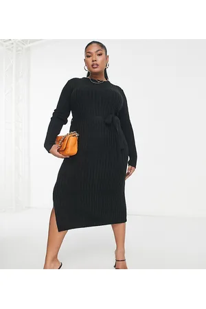 Brave Soul Plus - Eddie - Vestito in maglia con spacco