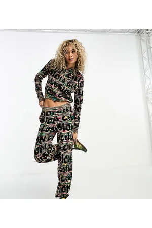 COLLUSION Joggers in maglia mélange con logo in coordinato