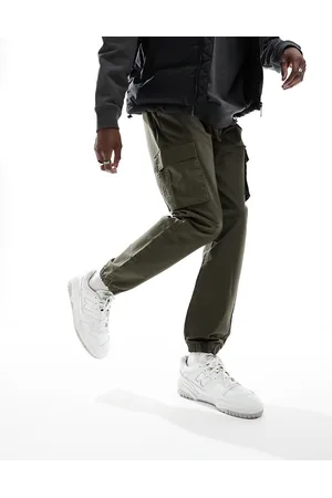 Brave Soul Pantaloni cargo kaki in tessuto ripstop