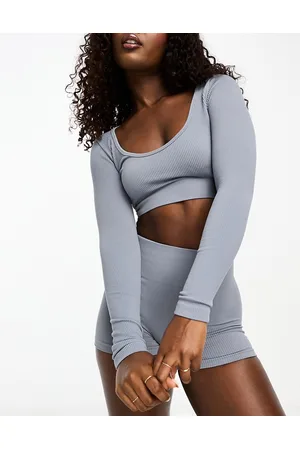 HIIT Essential - Top a maniche lunghe senza cuciture a coste