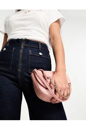 SVNX Borsa da spalla color pesca con catenina