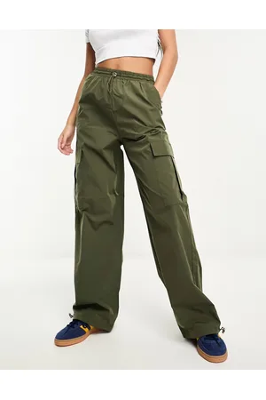 Pieces® Pantaloni cargo kaki con fermacorda