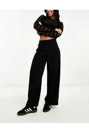SELECTED Femme - Pantaloni a fondo ampio neri