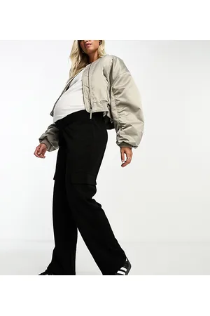 Mama;licious Mamalicious Maternity - Pantaloni cargo neri morbidi