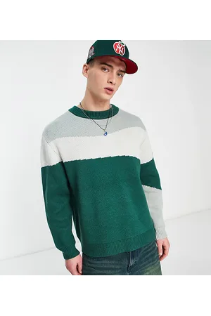 COLLUSION Maglione con stampa jacquard verde