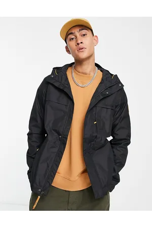 Timberland Benton - Giacca con cappuccio rivestita nera con etichetta sul retro
