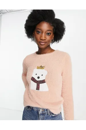 Brave Soul Maglione natalizio morbido con orso polare