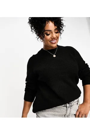 Pieces® Pieces Curve - Maglione in maglia nera