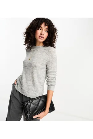 Pieces® Maglione accollato chiaro mélange