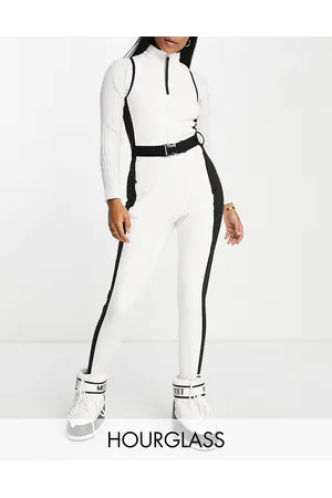 ASOS Hourglass - Tuta da sci monocromatica con dettagli a contrasto