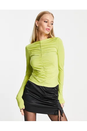 & OTHER STORIES Top arricciato sul davanti, color lime