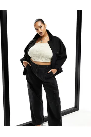 ASOS ASOS DESIGN Curve - Jeans cargo slavato
