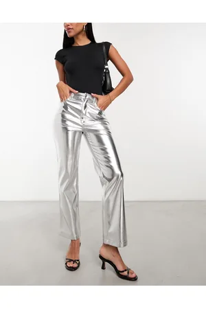 Never Fully Dressed Pantaloni in similpelle PU metallizzato