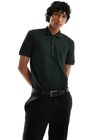 Fred Perry Polo in cotone vede notte lavorata a nido d