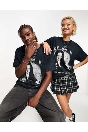Reclaimed T-shirt unisex slavato con stampa "The Addams Family Morticia" su licenza