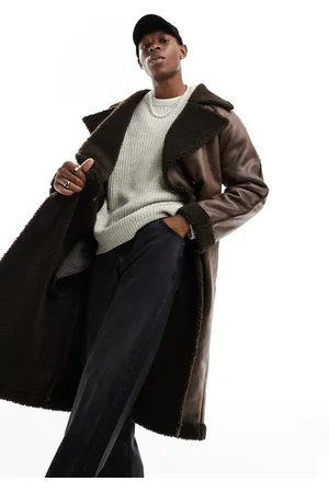 ASOS Cappotto taglio lungo effetto montone
